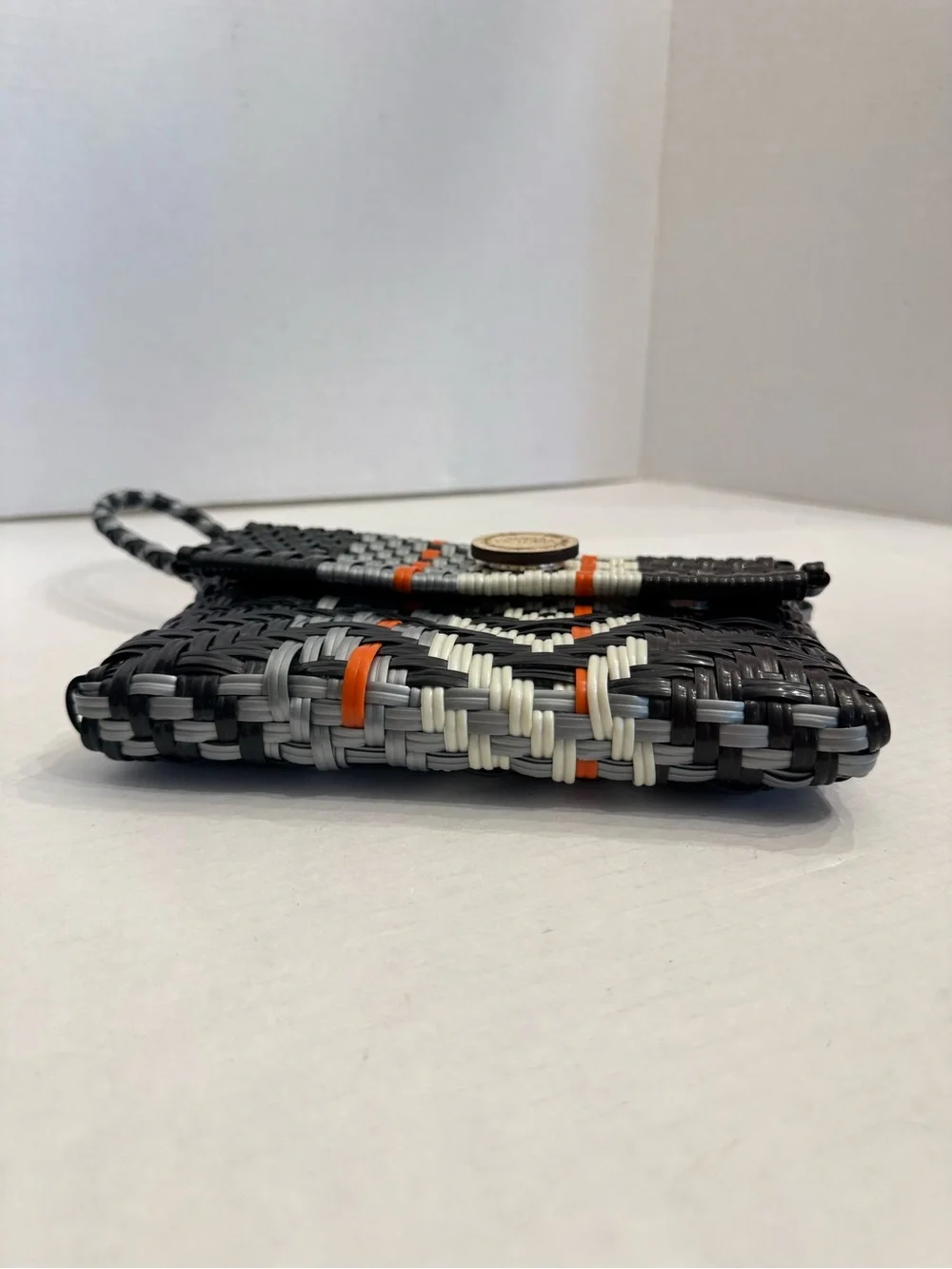 MARIA VICTORIA Handcrafted Artisan Made PVC Wristlet Clutch Bag Made in Mexico